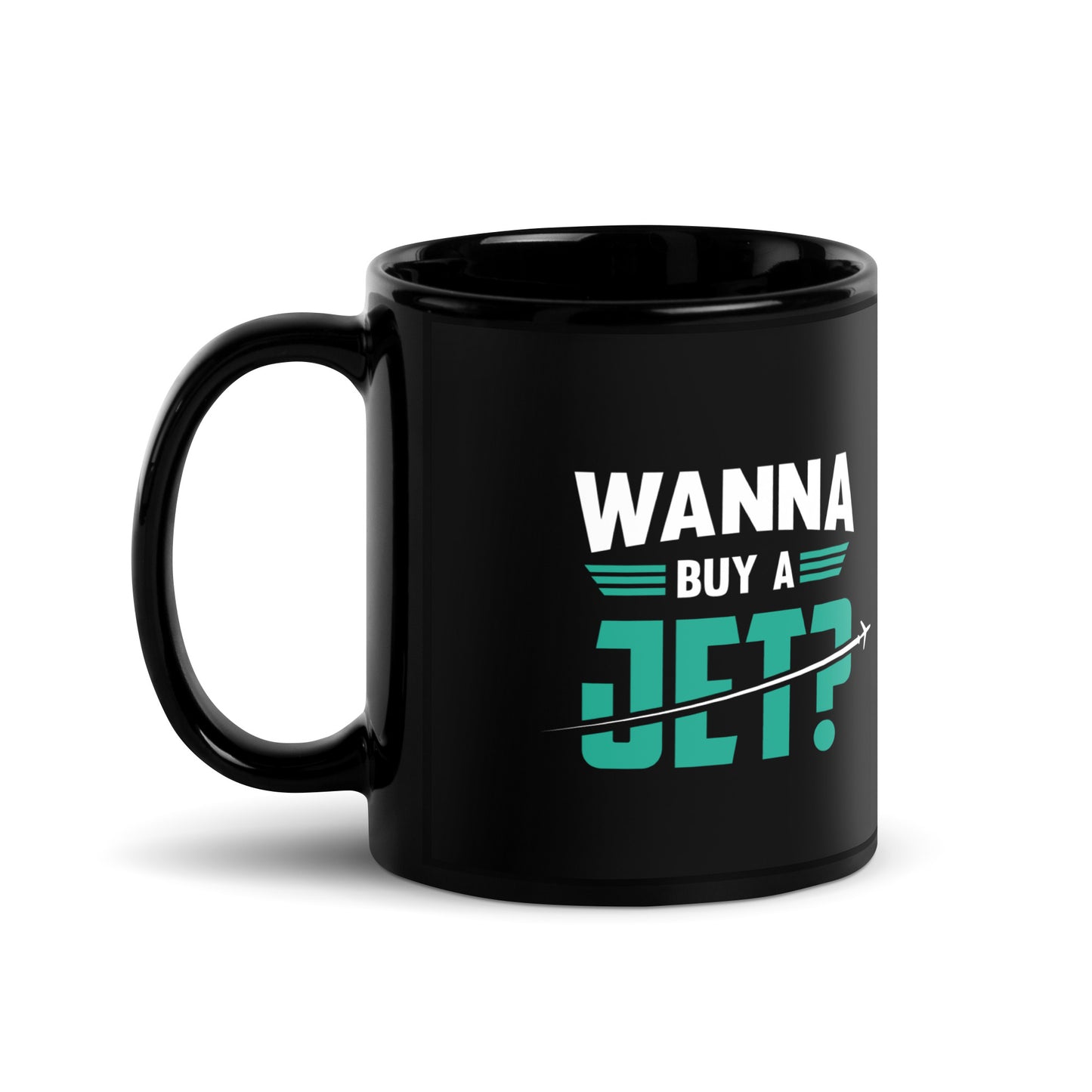 Wanna Buy a Jet?™ Glossy Mug (Green)