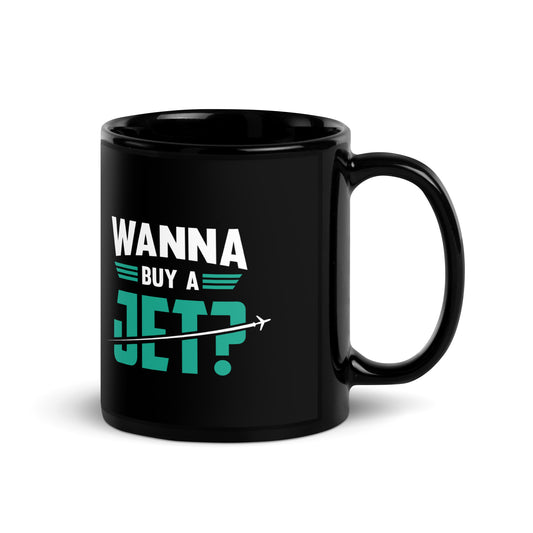 Wanna Buy a Jet?™ Glossy Mug (Green)