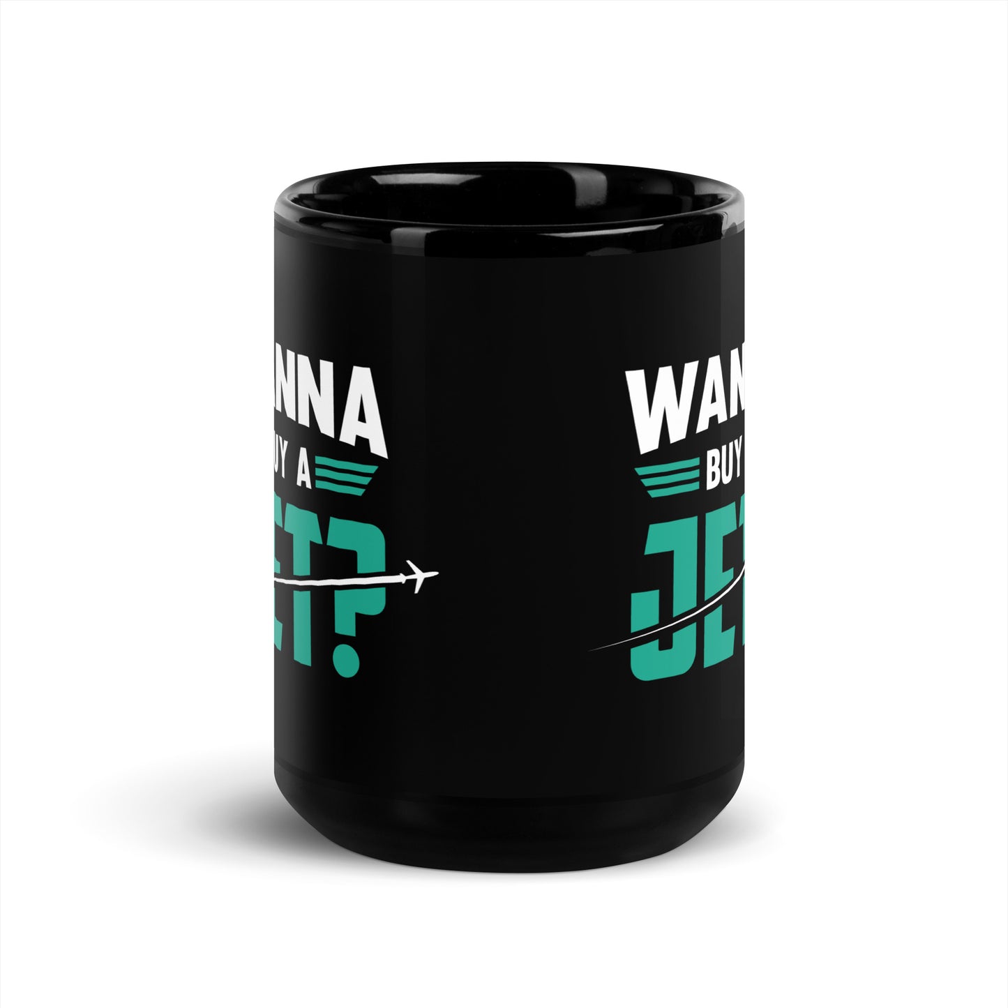 Wanna Buy a Jet?™ Glossy Mug (Green)