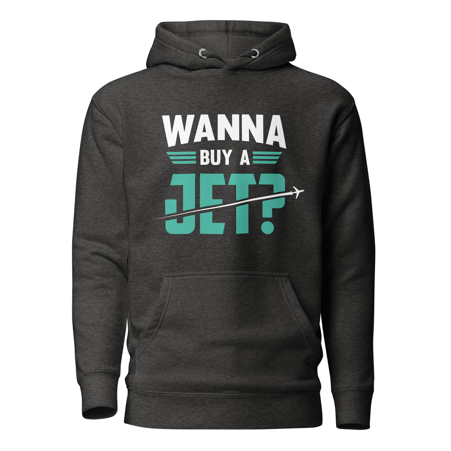 Unisex Wanna Buy a Jet?™ Hoodie (Green Logo)